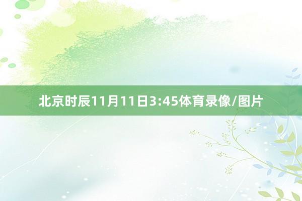 北京时辰11月11日3:45体育录像/图片