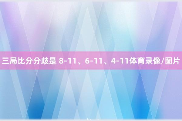 三局比分分歧是 8-11、6-11、4-11体育录像/图片