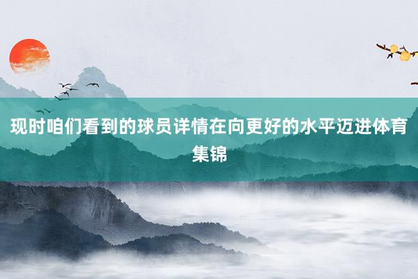 现时咱们看到的球员详情在向更好的水平迈进体育集锦