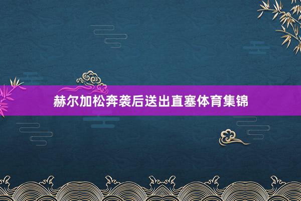 赫尔加松奔袭后送出直塞体育集锦